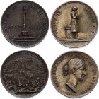 France Lot of 2 Medals 1840
Various Motives; VF-XF
