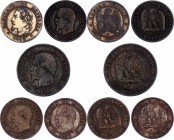 France Lot of 5 Coins 1854 - 1862
Various Dates & Denominations