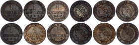 France 6 x 1 Centime 1872 - 1897
XF-UNC