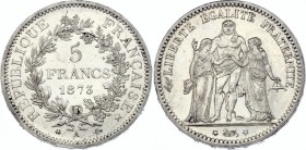 France 5 Francs 1873 A
KM# 820; Silver; UNC