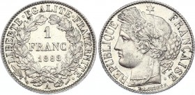France 1 Franc 1888 A
KM# 822; Silver; UNC