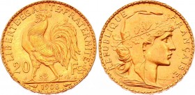 France 20 Francs 1903
KM# 857; Gold (.900) 6.45g; UNC