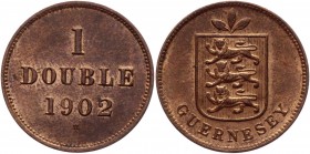 Guernsey 1 Double 1902 H
KM# 10; Bronze 2,28g.; UNC