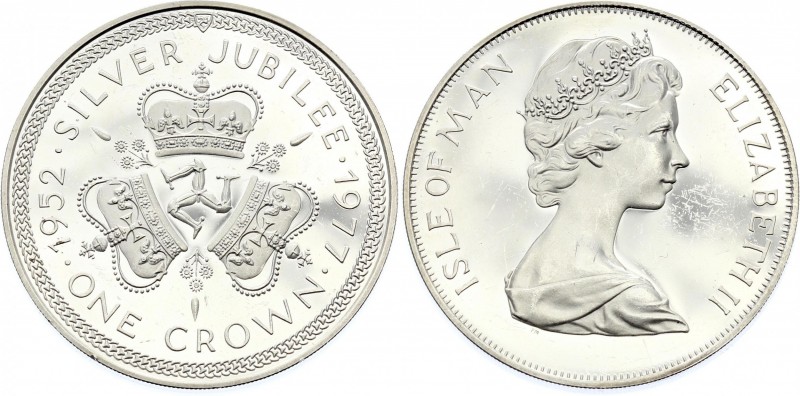 Isle of Man Crown 1977
KM# 41a; Silver; Elizabeth II; Silver Jubilee; Proof