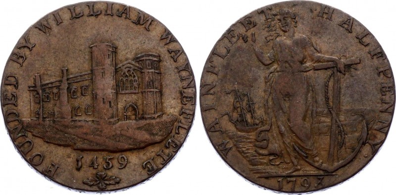 Great Britain Lincolnshire Wainfleet Token Half Penny 1793
D&H# 8; Copper 11.54...