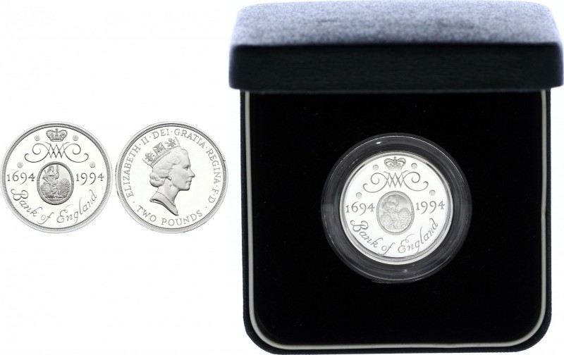 Great Britain 2 Pounds 1994
KM# 968a; Silver Proof; 300th Anniversary of the Ba...