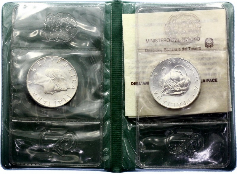 Italy 2 x 500 Lire 1986 - 1987
KM# 120, 121; Silver Prooflike; International Ye...