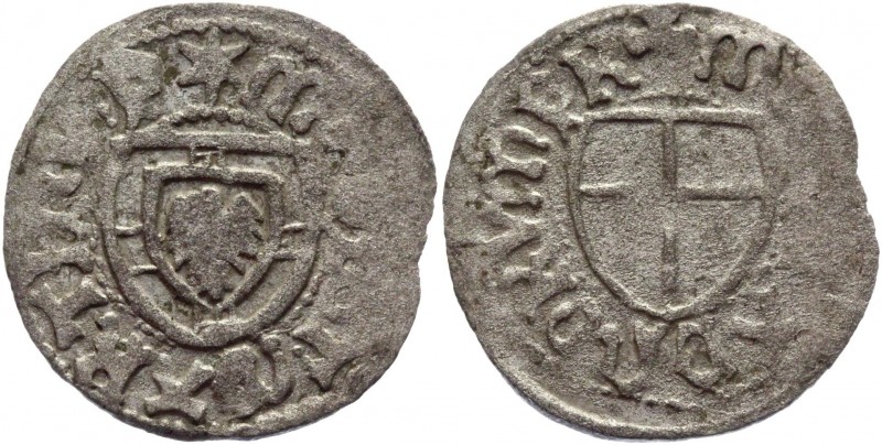 Poland Teutonic Order Shilling Szeląg 1477 - 1489
Vossberg 1069; Silver 1,00g.;...