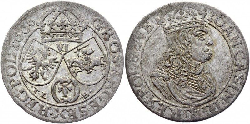 Poland 6 Groszy 1660 TLB
KM# 91; Silver 3,37g.; F-VF