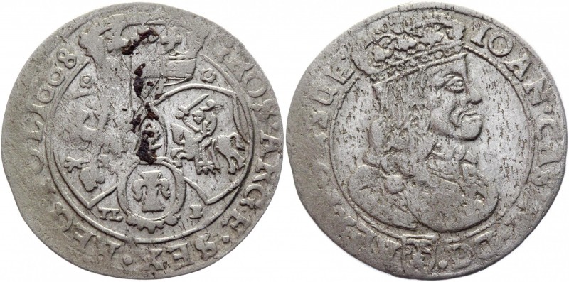 Poland 6 Groszy 1668 TLB
KM# 91; Silver 3,14g.; F-VF