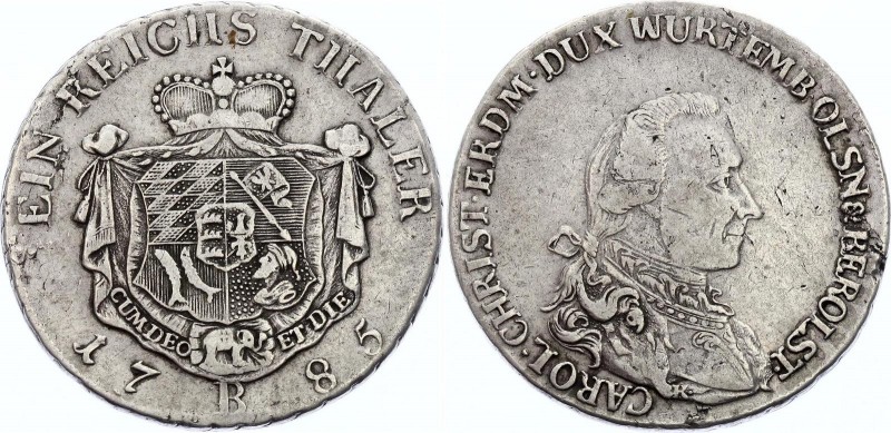 Poland Wurttemberg-Oels Thaler 1785 B
Wurttemberg-Öls. Karl Christian Erdmann 1...