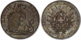 Switzerland 5 Francs 1867
X# S9; Silver; Schwyz Shooting Festival, 1867; UNC with Amazing Patina!