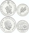 Yugoslavia & Norway Lot of 2 Coins 1982 - 1992
Silver Proof; Hockey