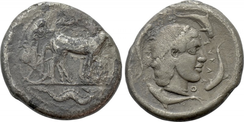 SICILY. Syracuse. Second Democracy (466-460 BC). Tetradrachm. 

Obv: Chariotee...