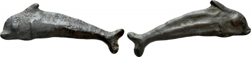 SKYTHIA. Olbia. Cast Ae (5th century BC). 

Obv: Dolphin.
Rev: Dolphin.

SN...