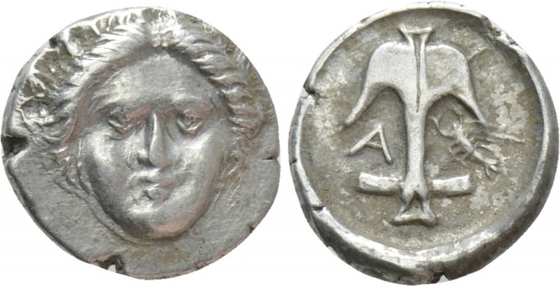 THRACE. Apollonia Pontika. Diobol (Circa 375-335 BC). Attic standard. 

Obv: F...