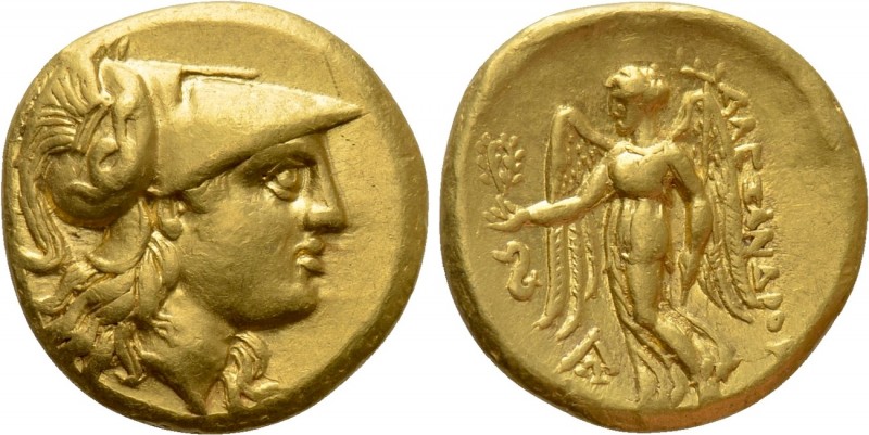 KINGS OF MACEDON. Alexander III 'the Great' (336-323 BC). GOLD Stater. Lampsakos...