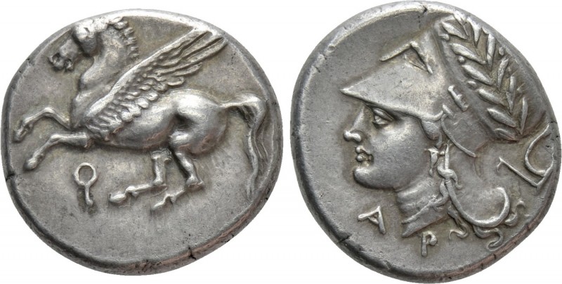 CORINTHIA. Corinth. Stater (Circa 375-300 BC).

Obv: Pegasos flying left, kopp...