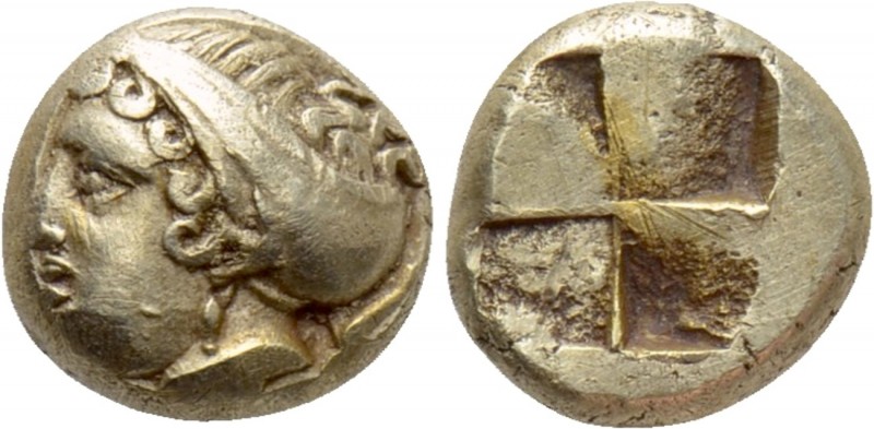 IONIA. Phokaia. EL Hekte (Circa 478-387 BC). 

Obv: Female head left, with hai...
