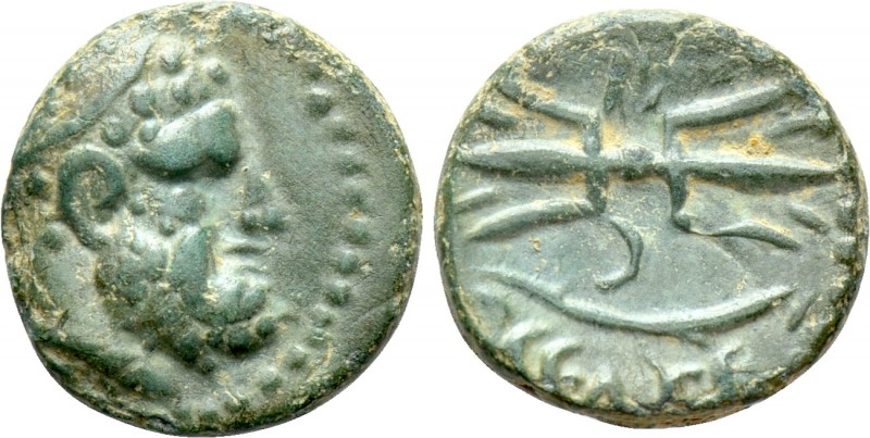 PISIDIA. Selge. Ae (2nd-1st centuries BC). 

Obv: Head of Herakles right, with...