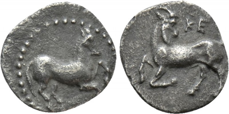 CILICIA. Kelenderis. Obol (3rd century BC). 

Obv: Horse rearing right.
Rev: ...