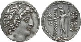 SELEUKID KINGDOM. Antiochos VIII Epiphanes (Grypos) (121-96 BC). Tetradrachm. Ake-Ptolemais