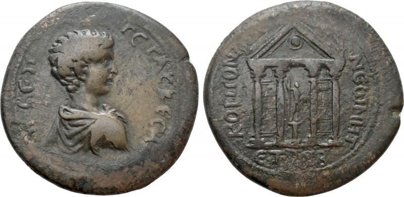 PONTUS. Neocaesarea. Geta (Caesar, 198-209). Ae. Dated CY 142 (205/6). 

Obv: ...