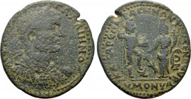 LYDIA. Bagis. Gallienus (253-268). Ae Medallion. Homonoia with Temenothyrae