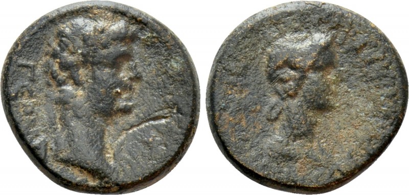 PHRYGIA. Aezanis. Germanicus with Agrippina I (Died 19 and 33, respectively). Ae...