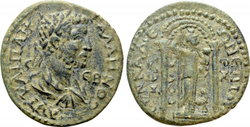 PHRYGIA. Synnada. Gallienus (253-268). Ae. 

Obv: AVT KAI Π ΛΙK ΓAΛΛHNOC CEB. ...