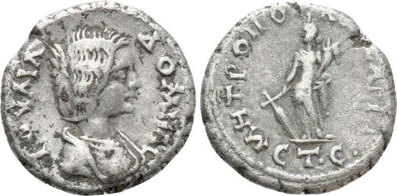 CAPPADOCIA. Caesarea. Julia Domna (Augusta, 193-217). Drachm. Dated RY 5 of Sept...