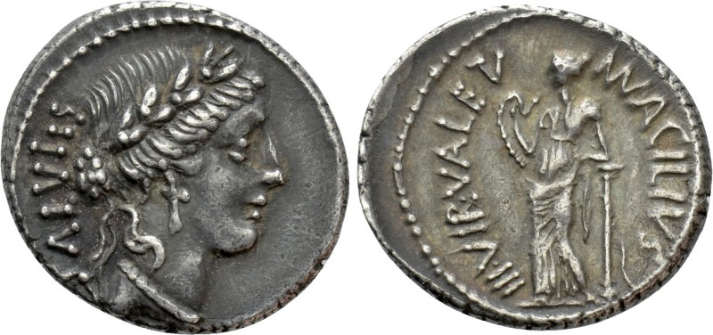 MAN. ACILIUS GLABRIO. Denarius (49 BC). Rome. 

Obv: SALVTIS. 
Laureate head ...