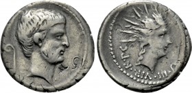 MARK ANTONY. Denarius (42 BC). Military mint traveling with Antony in Italy