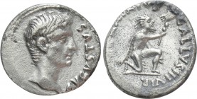 AUGUSTUS (27 BC-AD 14). Denarius. Rome. L. Caninius Gallus, moneyer
