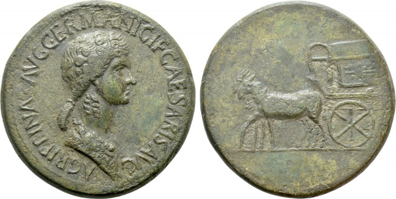 AGRIPPINA II (Augusta, 50-59). Sestertius. Uncertain Balkan mint. 

Obv: AGRIP...