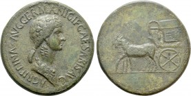 AGRIPPINA II (Augusta, 50-59). Sestertius. Uncertain Balkan mint