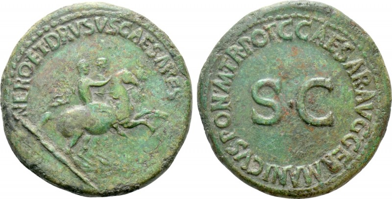 NERO & DRUSUS CAESARES (Died 31 and 33, respectively). Dupondius. Rome. Struck u...