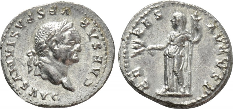 VESPASIAN (69-79). Denarius. Rome. 

Obv: CAESAR VESPASIANVS AVG. 
Laureate h...