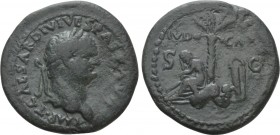 TITUS (79-81). Semis. Uncertain mint in Thrace. Judaea Capta issue