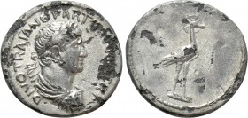 DIVUS TRAJAN (Died 117). Imitative Fourrèe Denarius. Rome. Struck under Hadrian