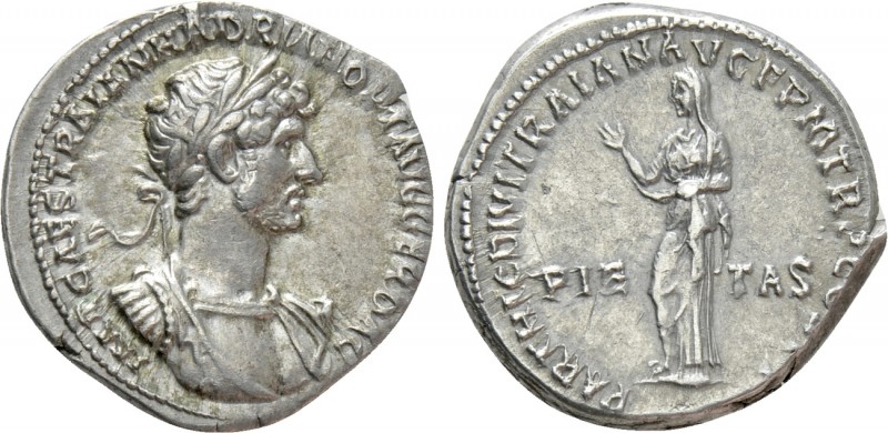HADRIAN (117-138). Denarius. Rome. 

Obv: IMP CAES TRAIAN HADRIAN OPT AVG GER ...