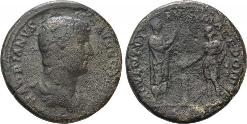 HADRIAN (117-138). Sestertius. Rome. "Province cycle". Adventus type. 

Obv: H...