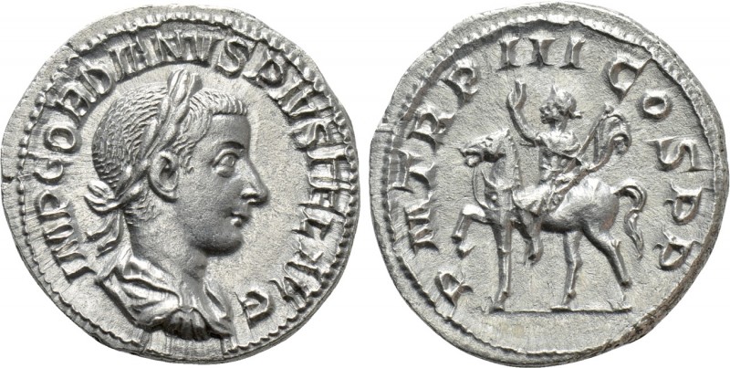 GORDIAN III (238-244). Denarius. Rome. 

Obv: IMP GORDIANVS PIVS FEL AVG. 
La...