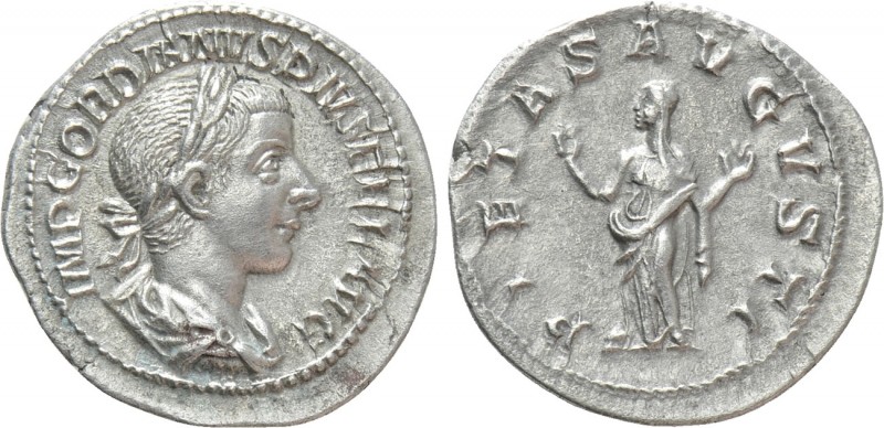 GORDIAN III (238-244). Denarius. Rome. 

Obv: IMP GORDIANVS PIVS FEL AVG. 
La...