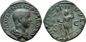 PHILIP II (Caesar, 244-247). Sestertius. Rome