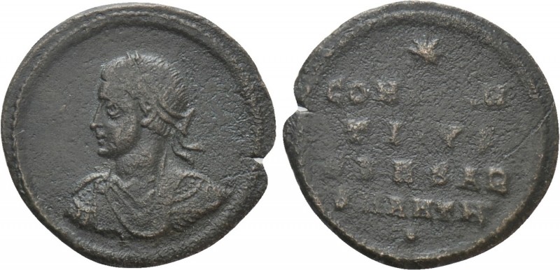 CONSTANTINE II (Caesar, 316-337). Follis. Antioch. 

Obv: Laureate, draped and...