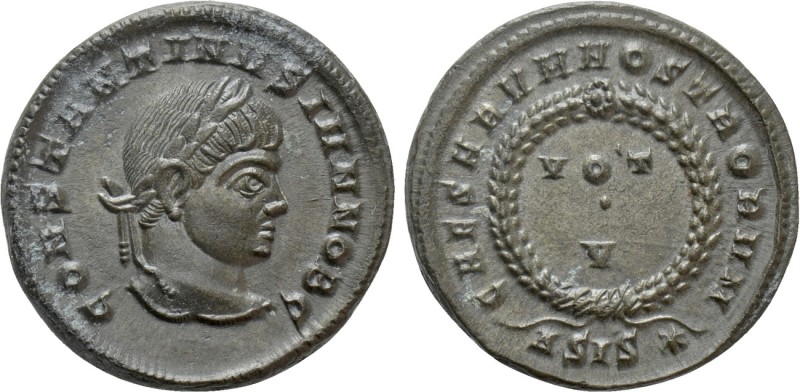 CONSTANTINE II (Caesar, 316-337). Follis. Siscia. 

Obv: CONSTANTINVS IVN NOB ...