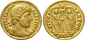 VALENTINIAN I (364-375). GOLD Solidus. Treveri