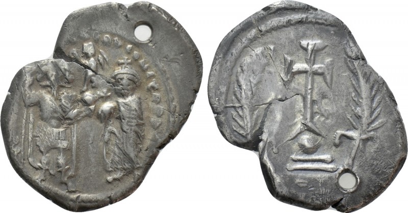 HERACLIUS with HERACLIUS CONSTANTINE (610-641). Miliaresion Constantinople. ‘Cer...