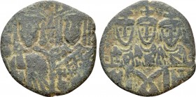 CONSTANTINE VI and IRENE, with LEO III, CONSTANTINE V and LEO IV (780-797). Follis. Constantinople